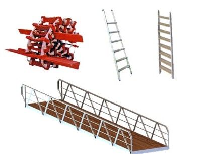 China Marine Embarkation Ladder Marine Alloy Wharf Ladders Gangway Ladder supplier