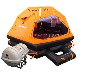 China Marine Throw Over Type Life Raft Davit Launched Type Solas Life Raft supplier