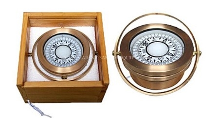 Ship Copper Compass Brass Marine Compass For Boats supplier